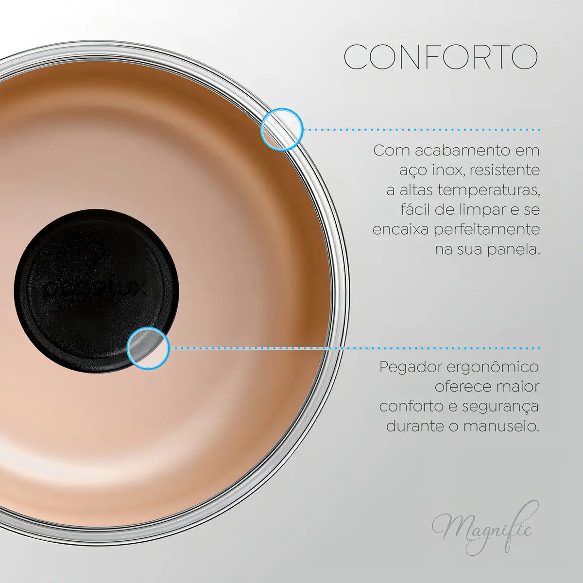 Jogo De Panelas De Alumínio Antiaderente Magnific 10 Peças Cereja - Panelux - Image 5