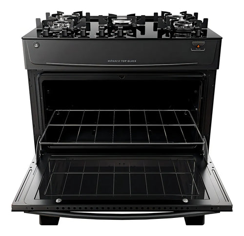 Imagem 5 de 7 de Fogão Atlas 5 Bocas preto Mônaco Top Glass com Acendimento automático - BIVOLT