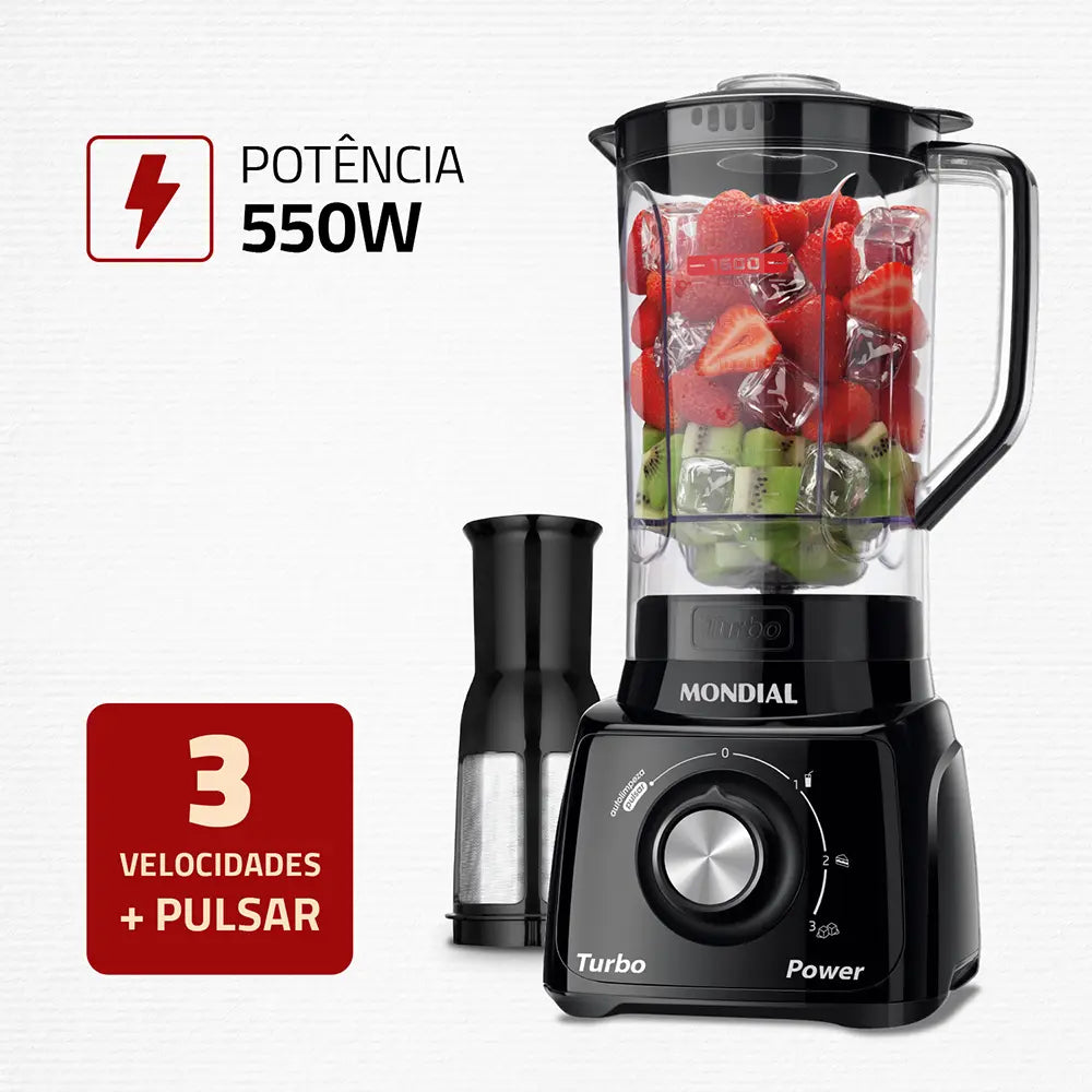 Liquidificador Turbo Power Mondial 550W - L-99 FB - Image 4